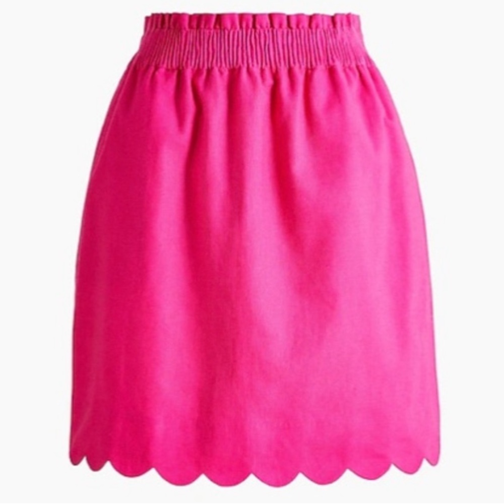 J Crew Pink Scallop Hem Skirt - Picture 3 of 7